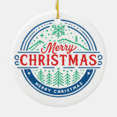 Prettig kerstfeest 2 keramisch ornament (Achterkant)