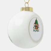 Prettig Kerstfeest (2) Keramische Bal Ornament (Links)