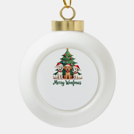 Prettig Kerstfeest (2) Keramische Bal Ornament (Voorkant)
