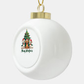 Prettig Kerstfeest (2) Keramische Bal Ornament (Rechts)