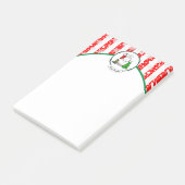 Prettig kerstfeest 2 Kerstman Kous Sneeuwman Post-it® Notes (Schuin)