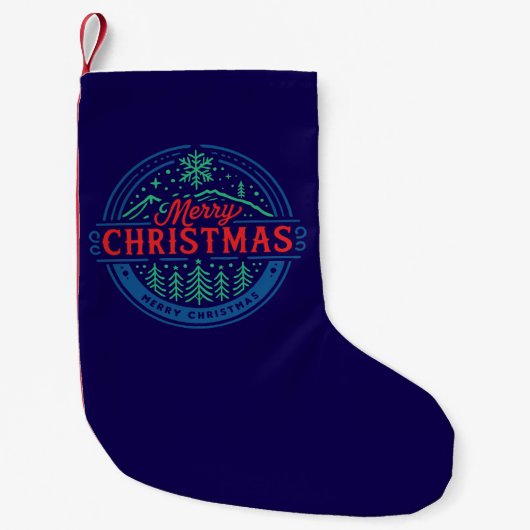 Prettig kerstfeest 2 kleine kerstsok (Voorkant)