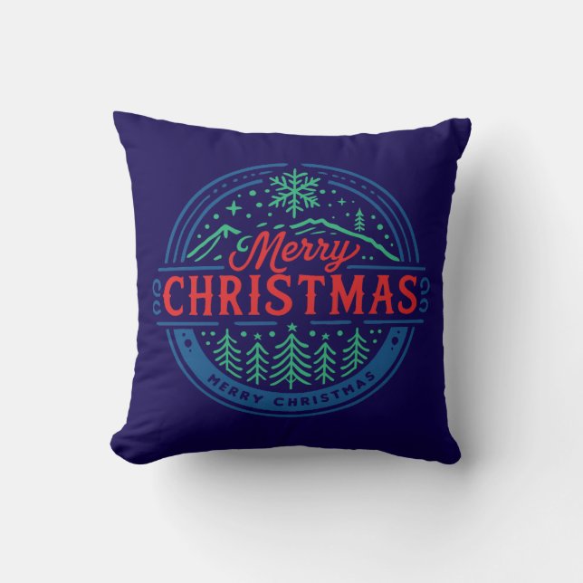 Prettig kerstfeest 2 kussen (Voorkant)