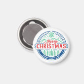 Prettig kerstfeest 2 magneet (Voorkant / Achterkant)