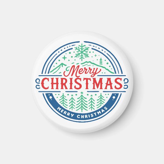 Prettig kerstfeest 2 magneet (Voorkant)