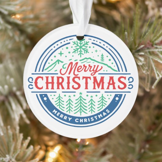 Prettig kerstfeest 2 ornament (Boom)
