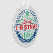 Prettig kerstfeest 2 ornament (voorkant)