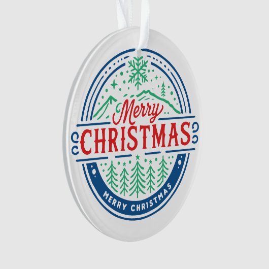 Prettig kerstfeest 2 ornament (voorkant)