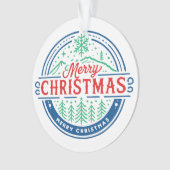 Prettig kerstfeest 2 ornament (voorkant)