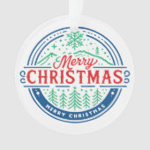 Prettig kerstfeest 2 ornament (voorkant)