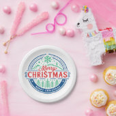 Prettig kerstfeest 2 papieren bordje (Feest)
