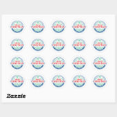 Prettig kerstfeest 2 ronde sticker (Vel)