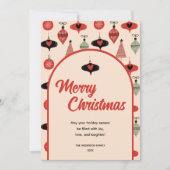 Prettig kerstfeest 3 familie foto collage feestdagenkaart (Voorkant)