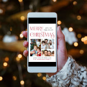 Prettig kerstfeest 3 foto feestdagen kaart