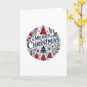 Prettig kerstfeest 3 kaart (Gele Bloem)