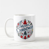Prettig kerstfeest 3 koffiemok (Links)