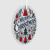 Prettig kerstfeest 3 ornament (voorkant)