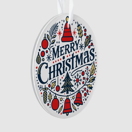Prettig kerstfeest 3 ornament (voorkant)