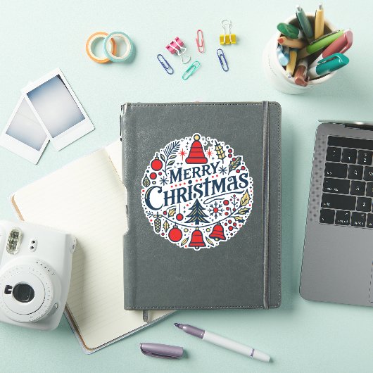 Prettig kerstfeest 3 sticker (iPad Cover)