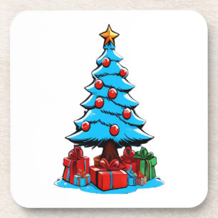 Prettig kerstfeest 3D Bier Onderzetter