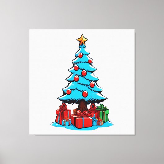 Prettig kerstfeest 3D Canvas Afdruk (Voorkant)