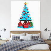 Prettig kerstfeest 3D Canvas Afdruk (Insitu (Slaapkamer))
