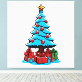 Prettig kerstfeest 3D Canvas Afdruk (Insitu (Houten vloer))