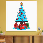 Prettig kerstfeest 3D Canvas Afdruk (Insitu (Woonkamer))