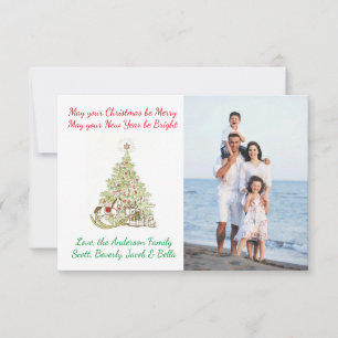 Prettig kerstfeest 3x5 foto kerstkaart kaart