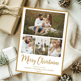 Prettig kerstfeest 4 foto feestdagenkaart