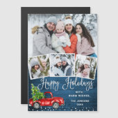 Prettig kerstfeest 4 FOTO Kerst Magnetische Kaart (Voorkant / Achterkant)