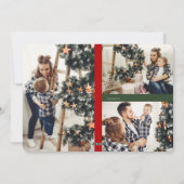 Prettig kerstfeest 4-foto kerstkaart (Achterkant)