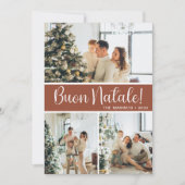 Prettig Kerstfeest 4 Foto Plat Kerstkaart (Voorkant)