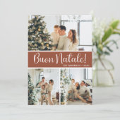 Prettig Kerstfeest 4 Foto Plat Kerstkaart (Staand voorkant)