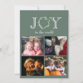 Prettig kerstfeest 4 foto's Persoonlijk Feestdagenkaart (Voorkant)