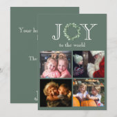 Prettig kerstfeest 4 foto's Persoonlijk Feestdagenkaart (Voorkant / Achterkant)