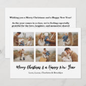Prettig kerstfeest 6 foto collage kaart (Voorkant / Achterkant)