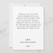 Prettig Kerstfeest 6-Foto Raster met Familienaam Feestdagenkaart (Achterkant)