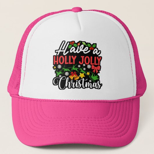 Prettig kerstfeest-86096 trucker pet (Voorkant)