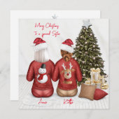 Prettig kerstfeest aan beste vriend Kerstkaart Kaart (Voorkant / Achterkant)