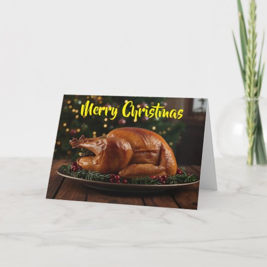 Prettig kerstfeest aan carnivoor. kaart (Voorkant)