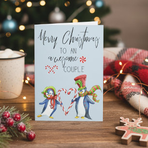 Prettig kerstfeest aan een geweldig stel feestdagen kaart