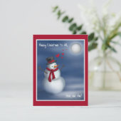 Prettig kerstfeest aan iedereen, dichtbij en ver w feestdagenkaart (Staand voorkant)