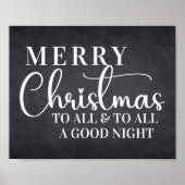 Prettig kerstfeest aan iedereen en een goede nacht poster (Voorkant)