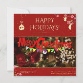 Prettig Kerstfeest Aan Iedereen Kaart (Voorkant)