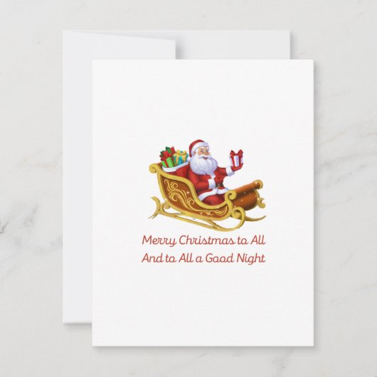 Prettig kerstfeest aan iedereen op een  feestdagenkaart (Voorkant)