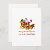Prettig kerstfeest aan iedereen op een  feestdagenkaart (Voorkant / Achterkant)