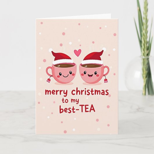 Prettig Kerstfeest Aan Mijn Beste Thee Kaart (Voorkant)