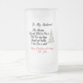 Prettig kerstfeest aan mijn man Bevroren Glas Bie Matglas Bierpul