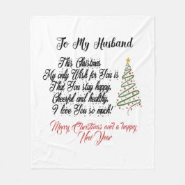 Prettig kerstfeest aan mijn man fleece deken